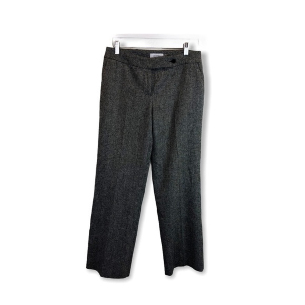 🔴4/$25 Calvin Klein Gray Wool Blend Pleated Dress Pants
